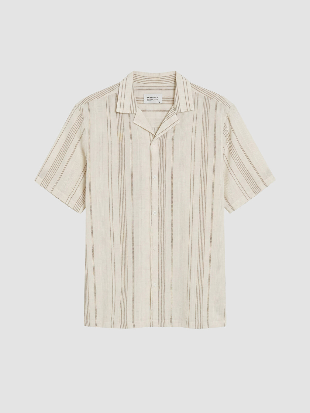 Regular Striped Poplin Men's Shirt-4