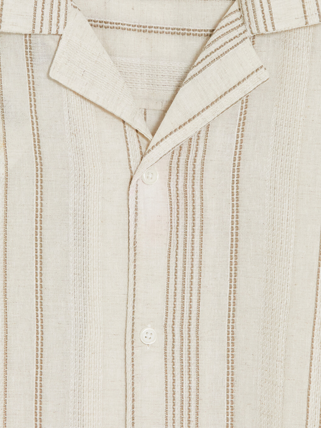 Regular Striped Poplin Men's Shirt-5