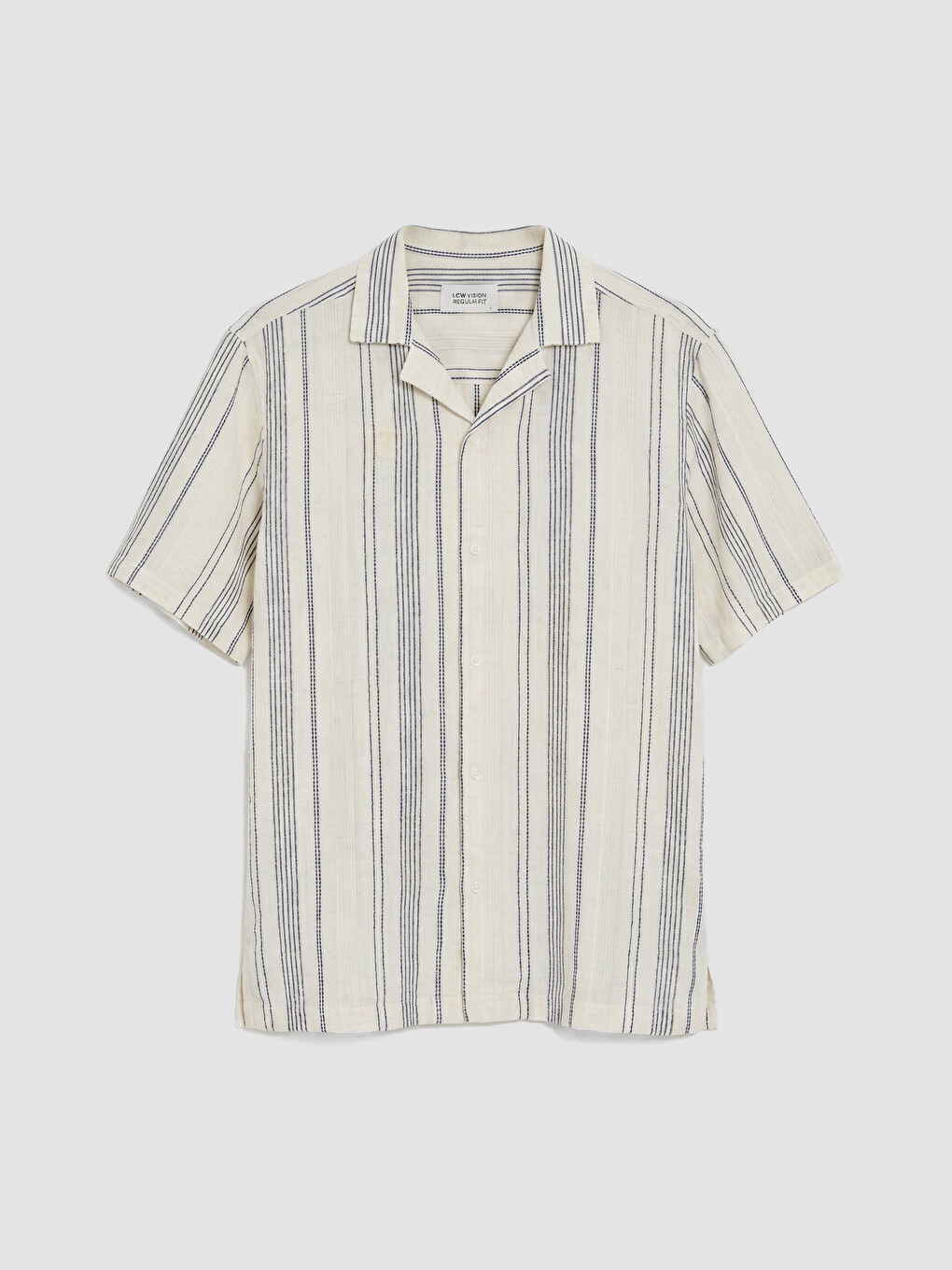 Regular Striped Poplin Men's Shirt-4