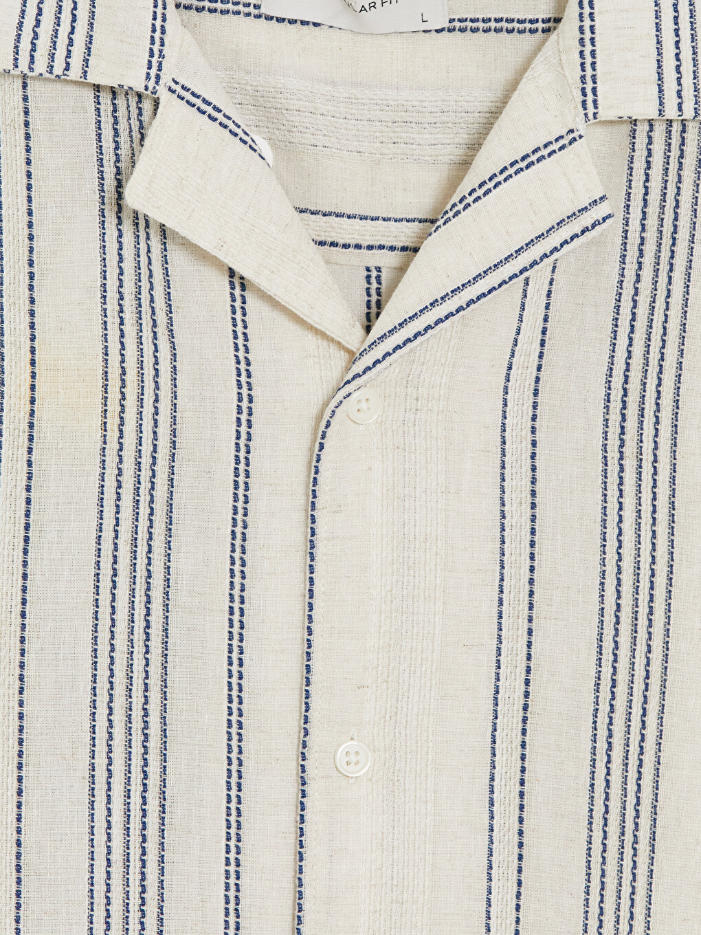 Regular Striped Poplin Men's Shirt-5