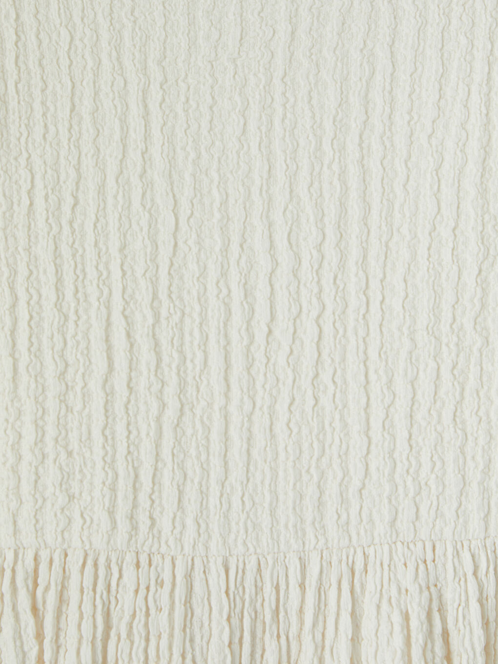 Beyaz Bisiklet Yaka Dokulu Kız Çocuk Elbise-2