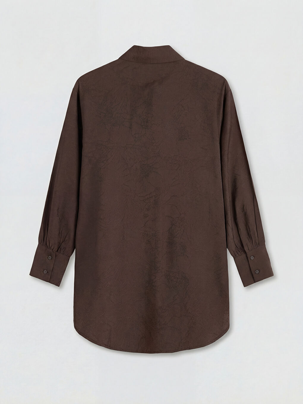 Kahverengi Desenli Kadın Gömlek Tunik-1