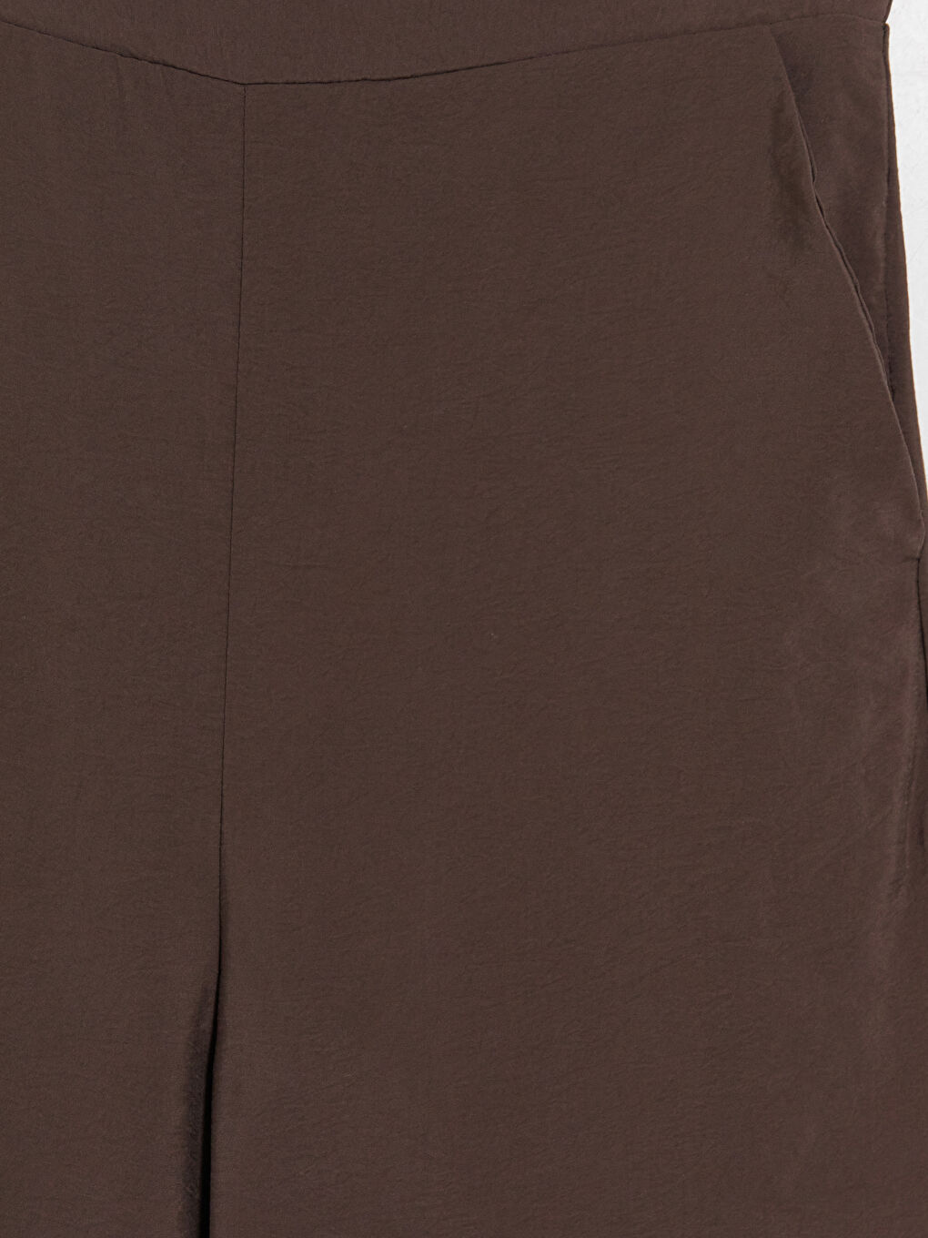 Kahverengi Beli Lastikli Modal Karışımlı Kadın Pantolon-2