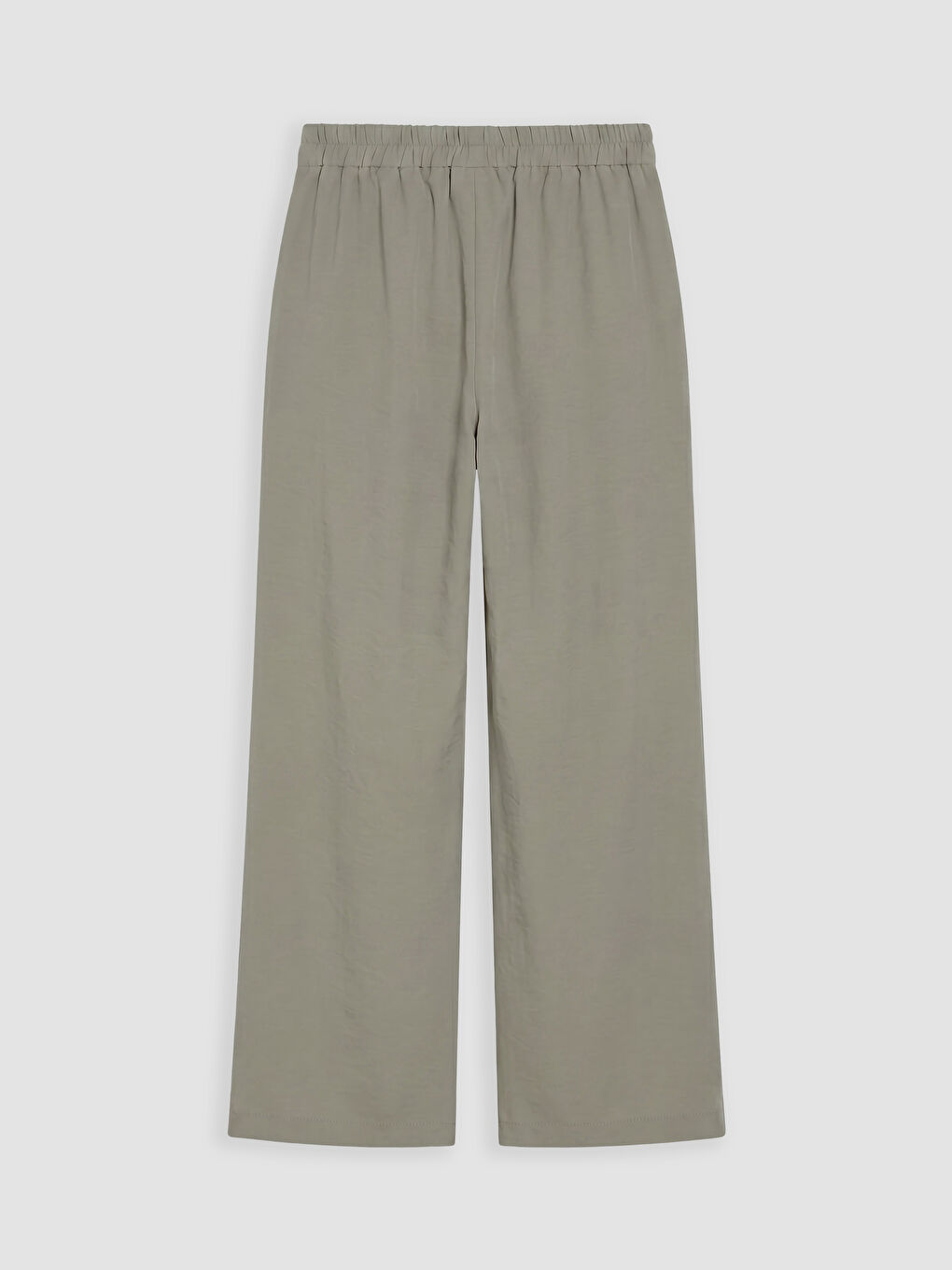 Yeşil Beli Lastikli Modal Karışımlı Kadın Pantolon-1