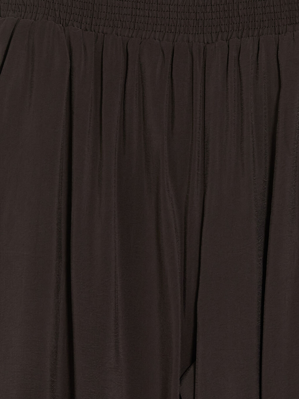 Kahverengi Beli Lastikli Geniş Paça Kadın Pantolon-2