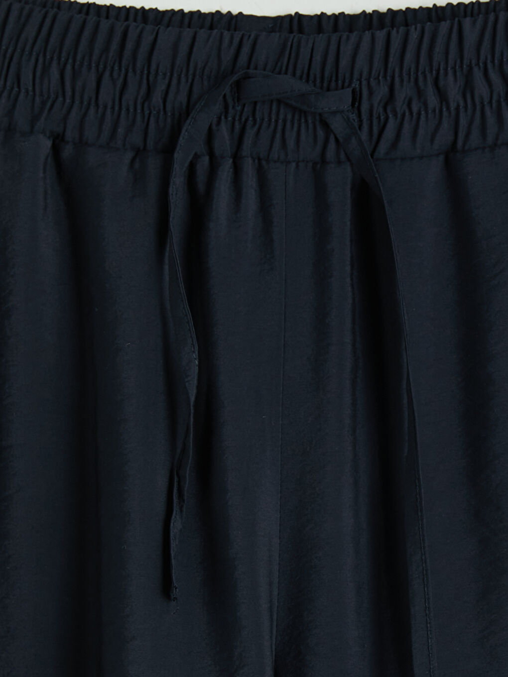 Lacivert Beli Lastikli Modal Karışımlı Kadın Pantolon-2