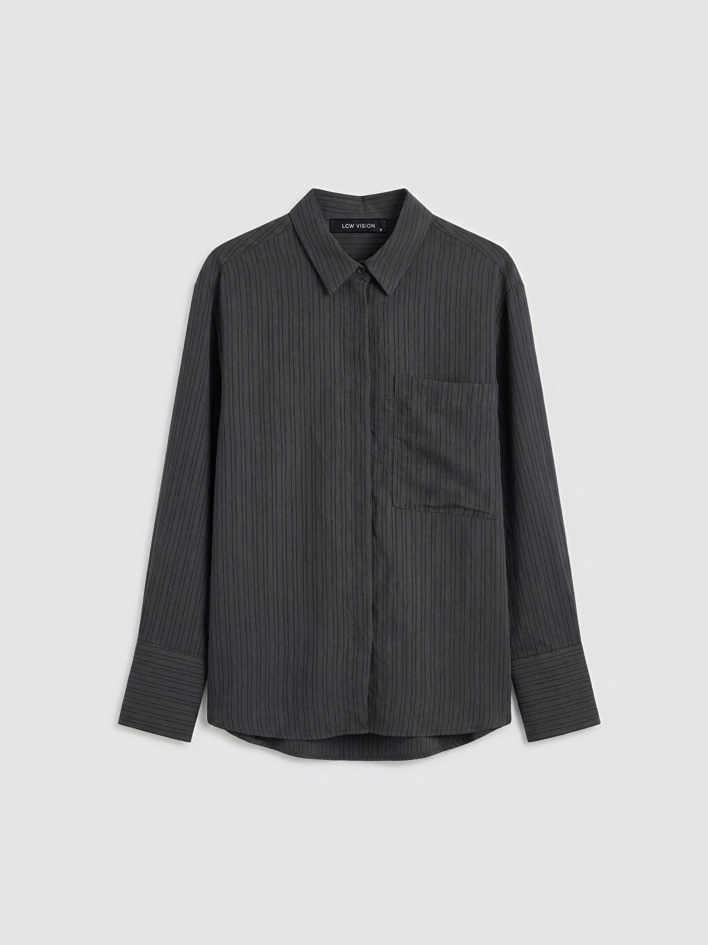 Siyah Çizgili Oversize Kadın Gömlek