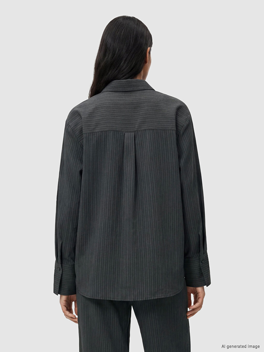 Striped Oversize Women's Shirt-6
