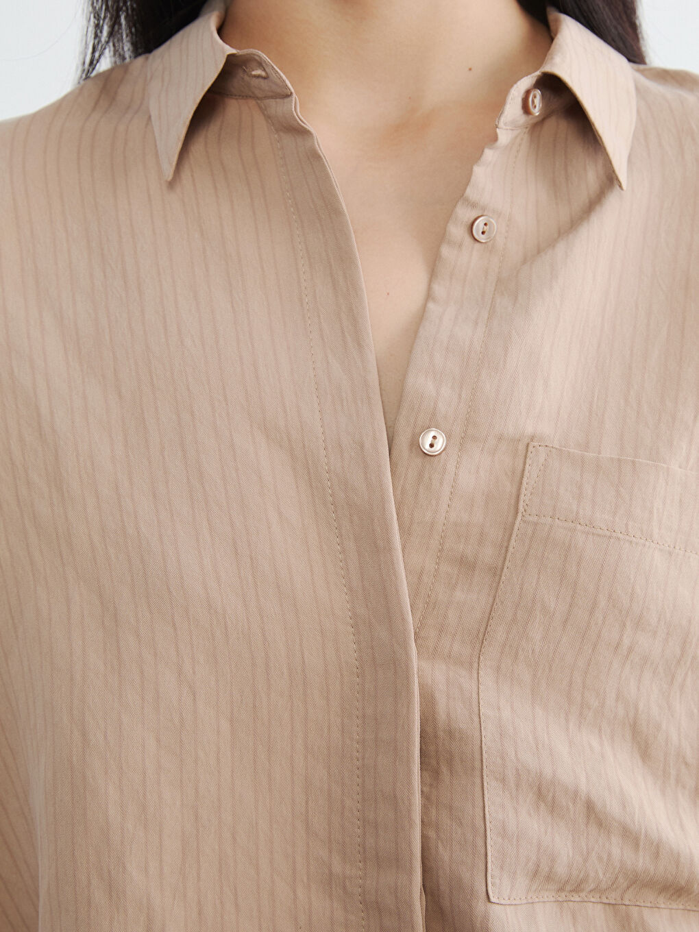 Prugasta oversize ženska košulja-2