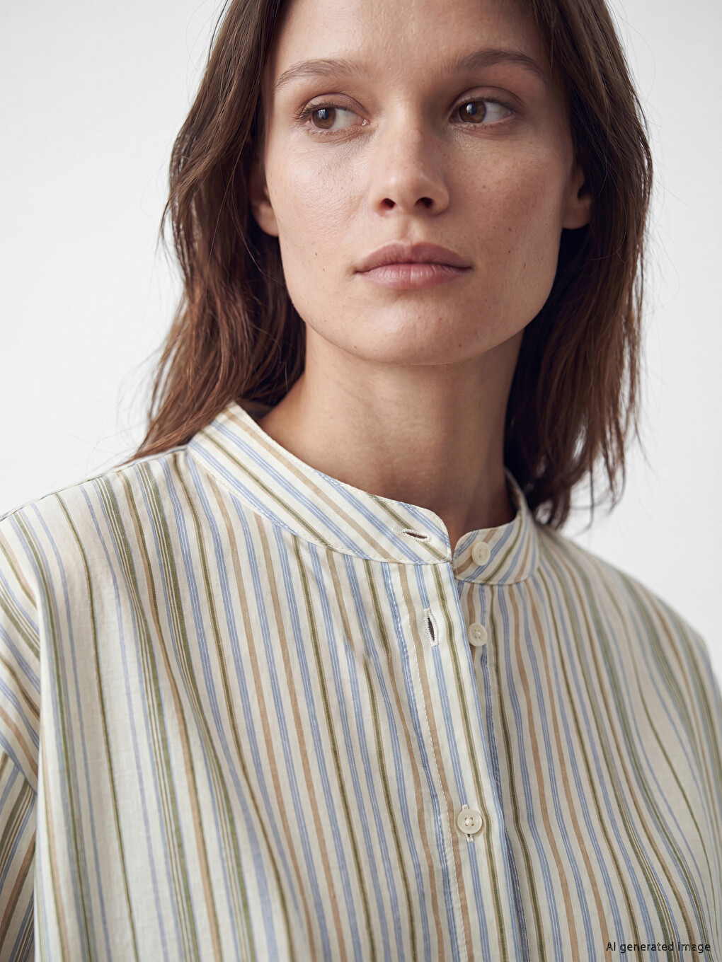 Linen Blend Women's Shirt Tunic-2