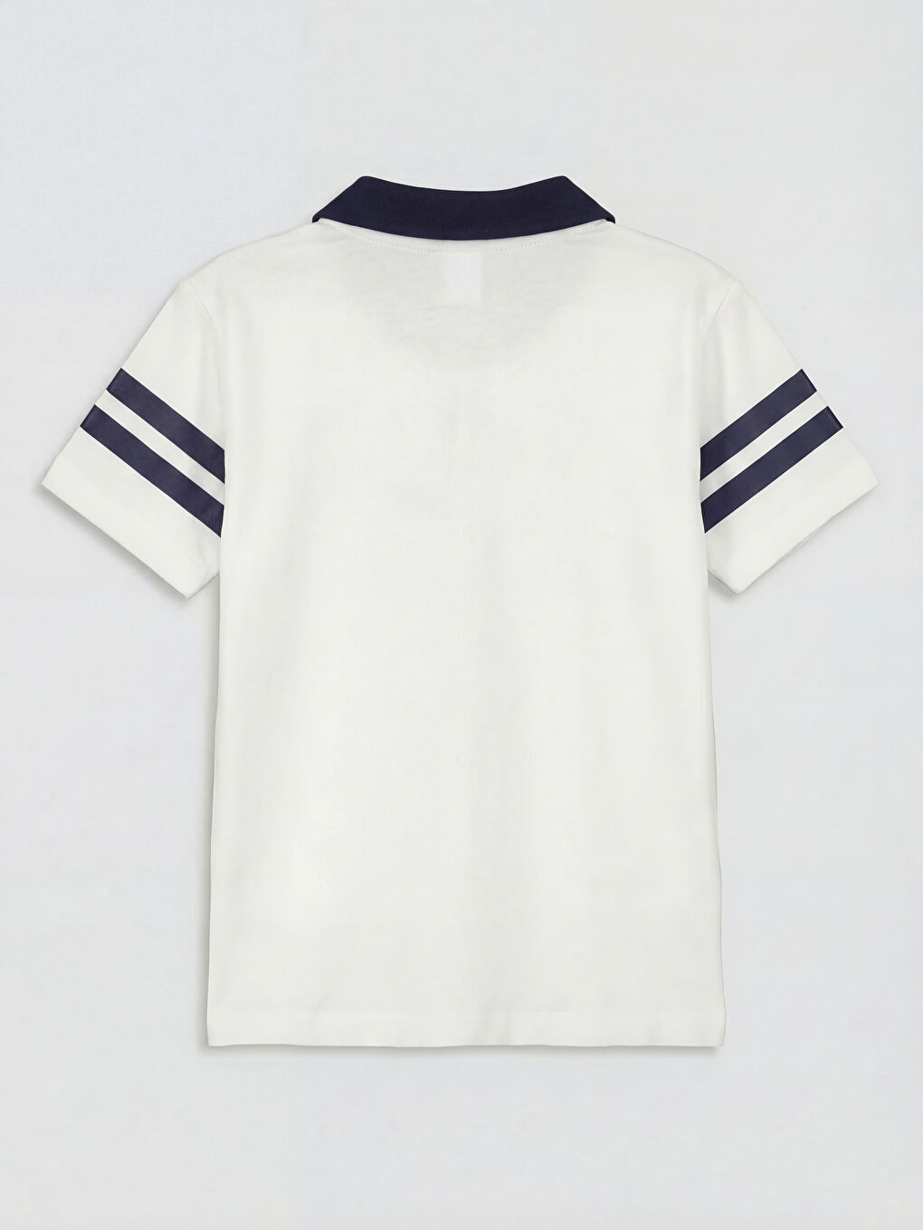 Ekru Polo Yaka New York Baskılı Erkek Çocuk Tişört-1