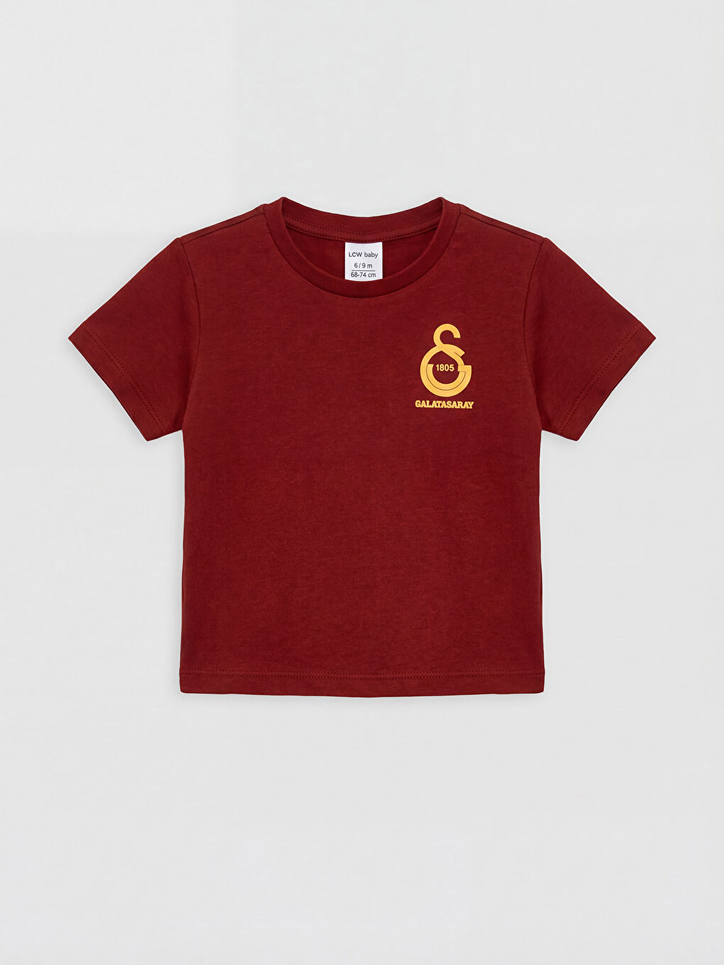 Kırmızı Bisiklet Yaka Galatasaray Baskılı Erkek Bebek Tişört