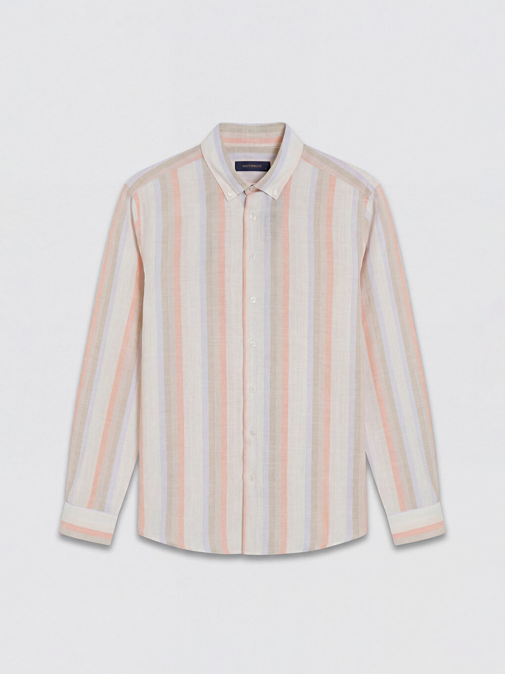 Mercan Regular Fit Çizgili Poplin Erkek Gömlek