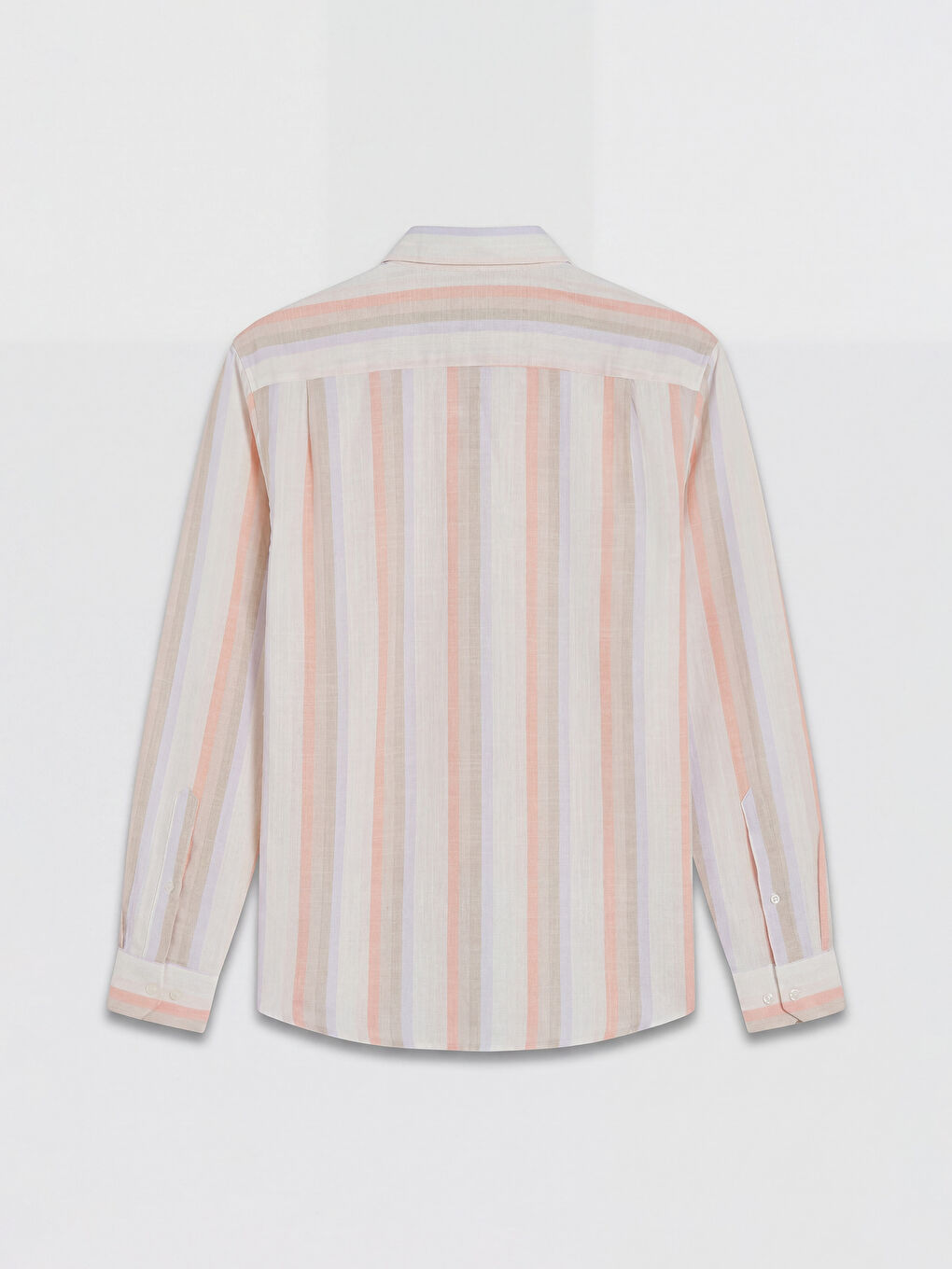 Mercan Regular Fit Çizgili Poplin Erkek Gömlek-1