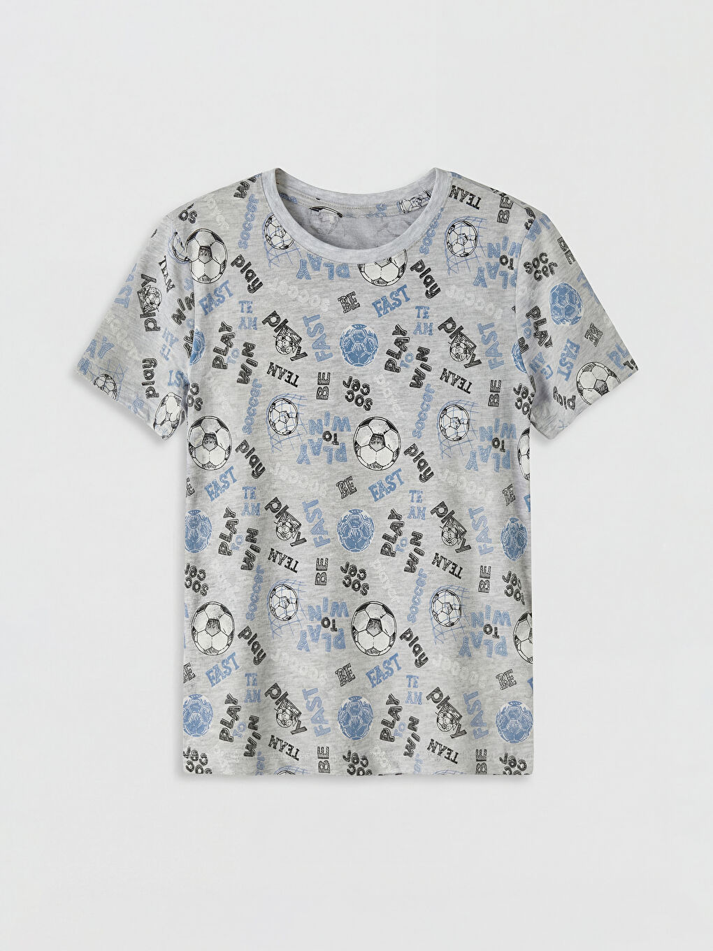 Gri Desenli Erkek Çocuk Pijama Takımı-1