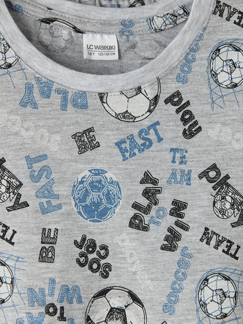 Gri Desenli Erkek Çocuk Pijama Takımı-5