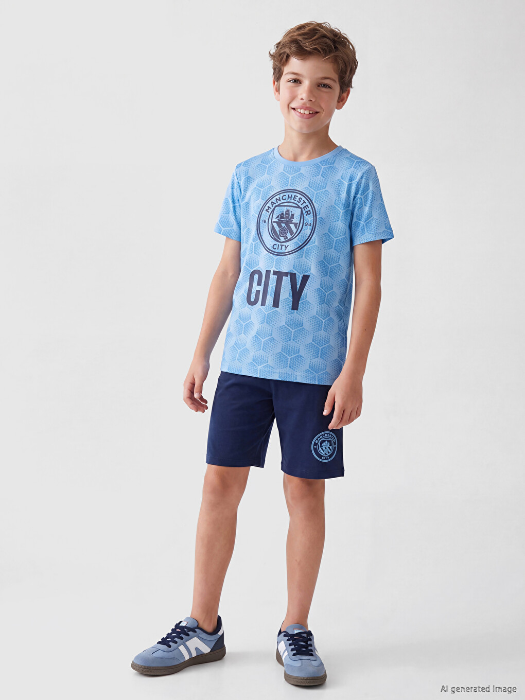 Manchester City Boys' Shortie Pyjamas Set-1
