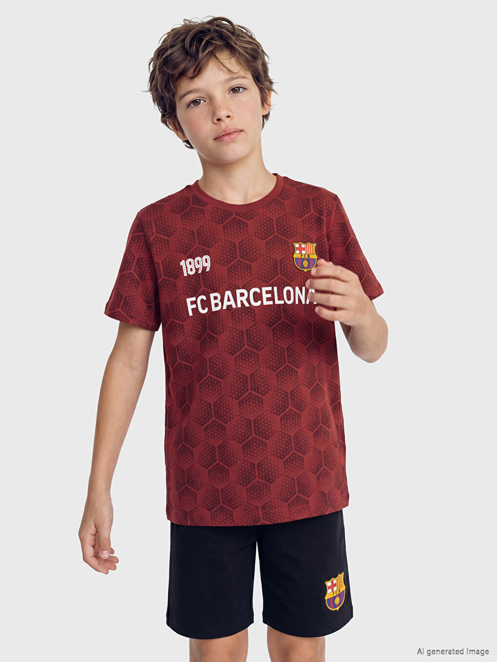 Fc Barcelona Štampani Kratki Pidžama Set Za Dječake