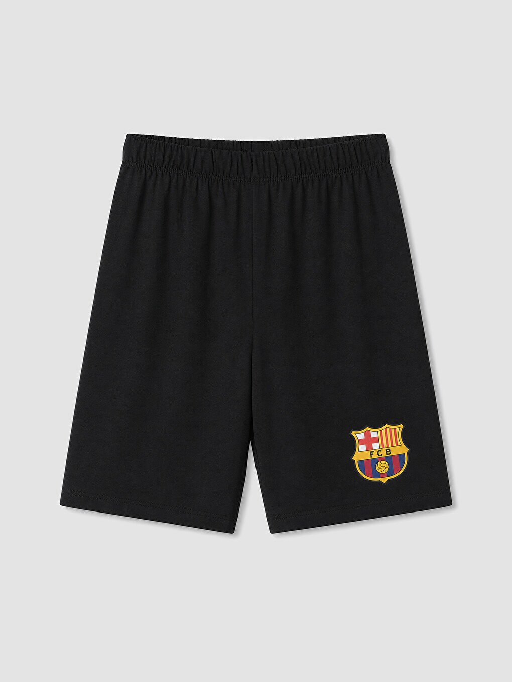 Bordo FC Barcelona Baskılı Erkek Çocuk Şortlu Pijama Takımı-4