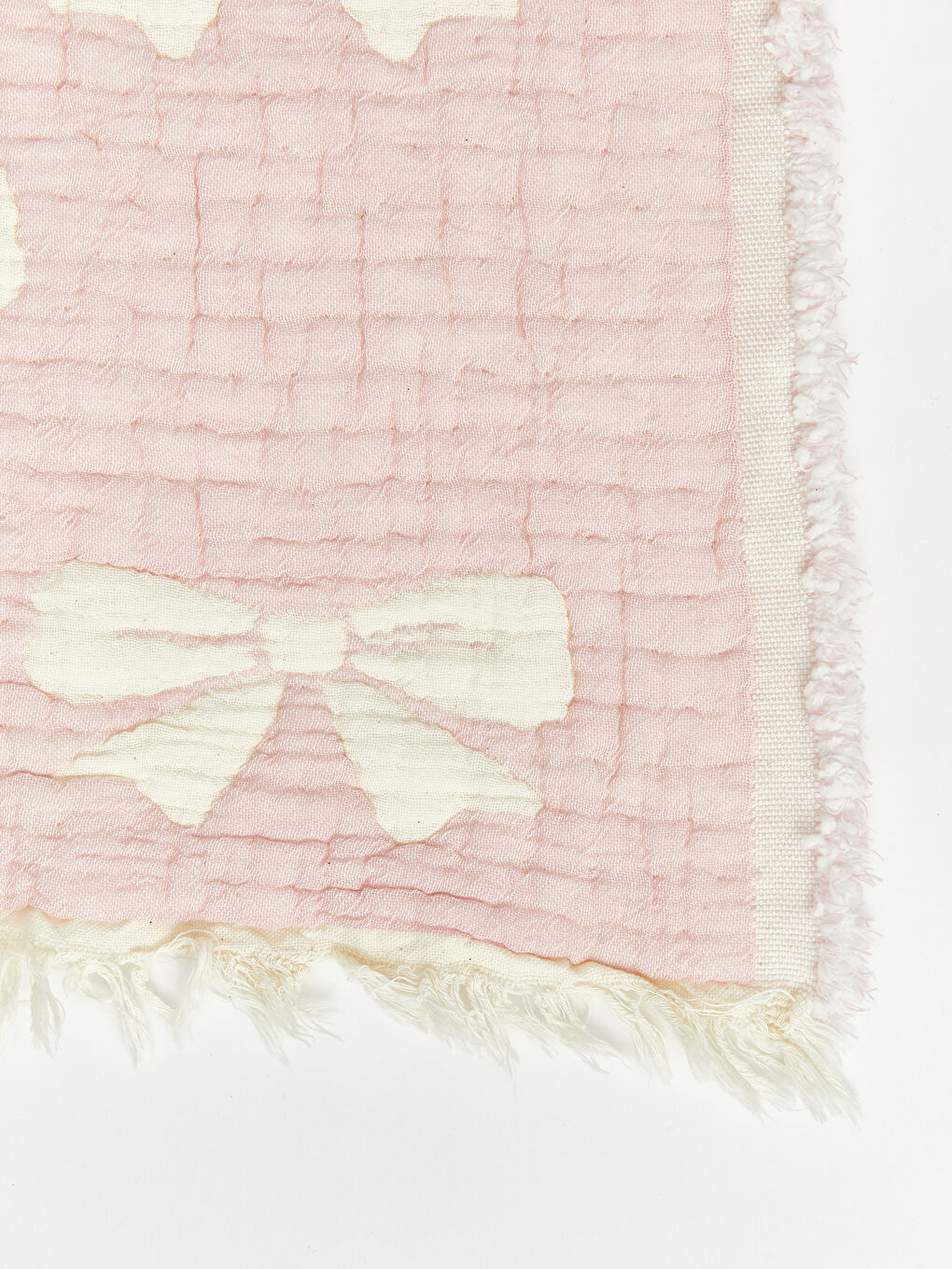 Pembe Fiyonk Desenli Bebek Battaniye 80x80 cm-4