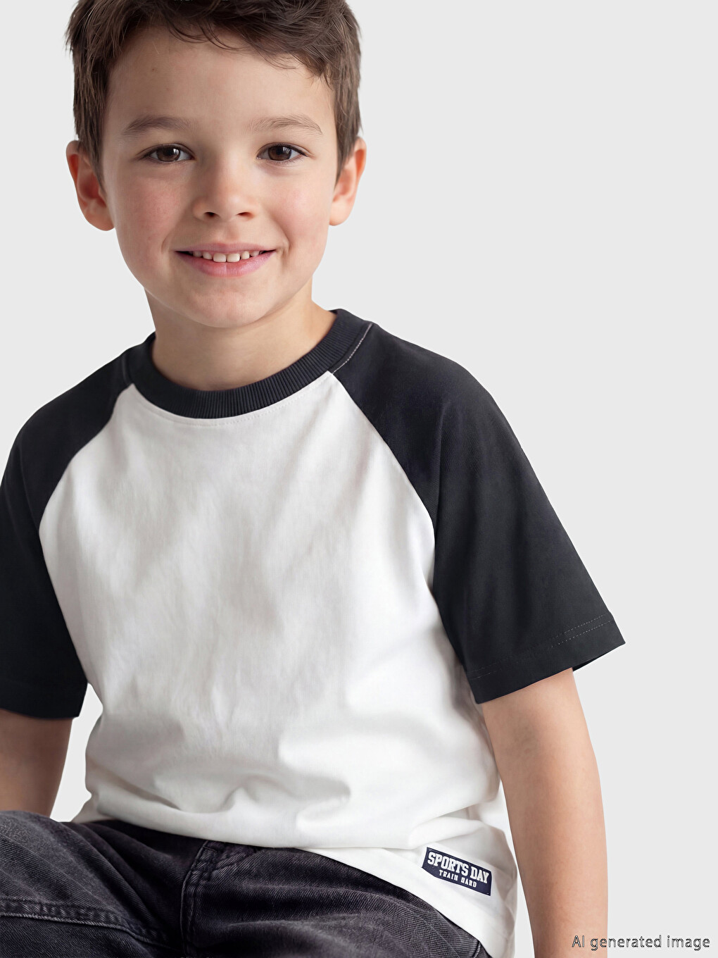 Crew Neck Boys' T-Shirt-1
