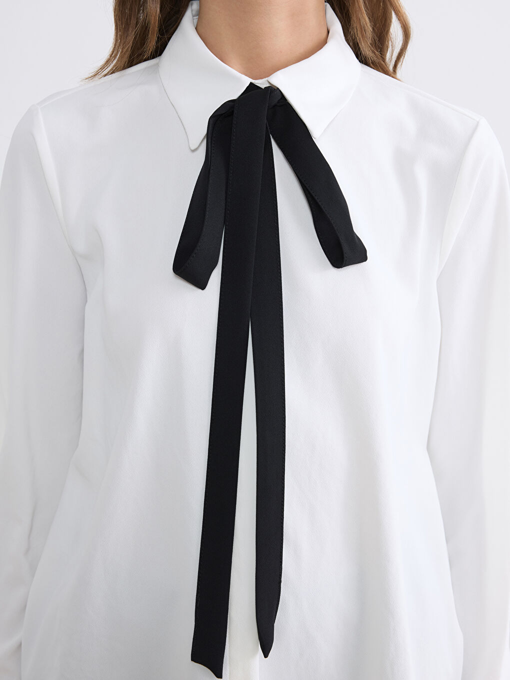 Scarf Detailed Women's Shirt-2