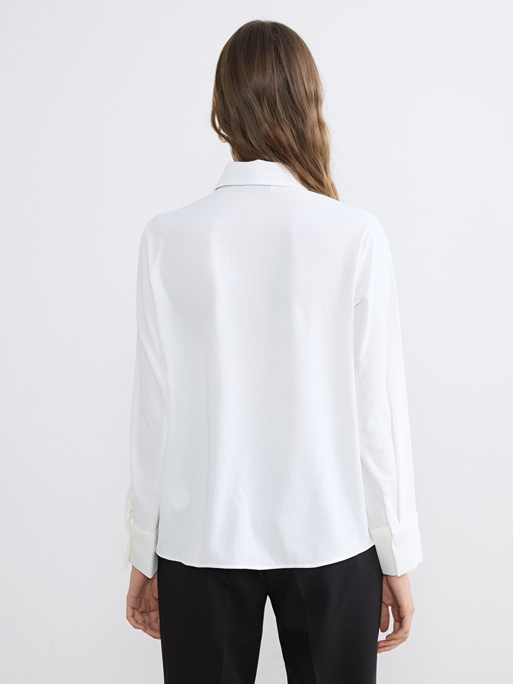 Scarf Detailed Women's Shirt-3