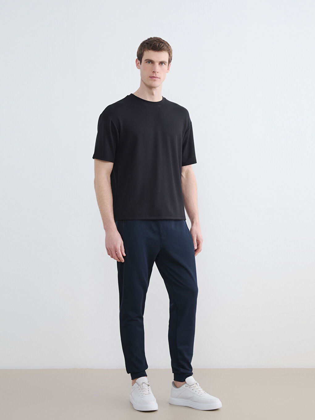 Lacivert Standart Kalıp Erkek Jogger Eşofman Altı