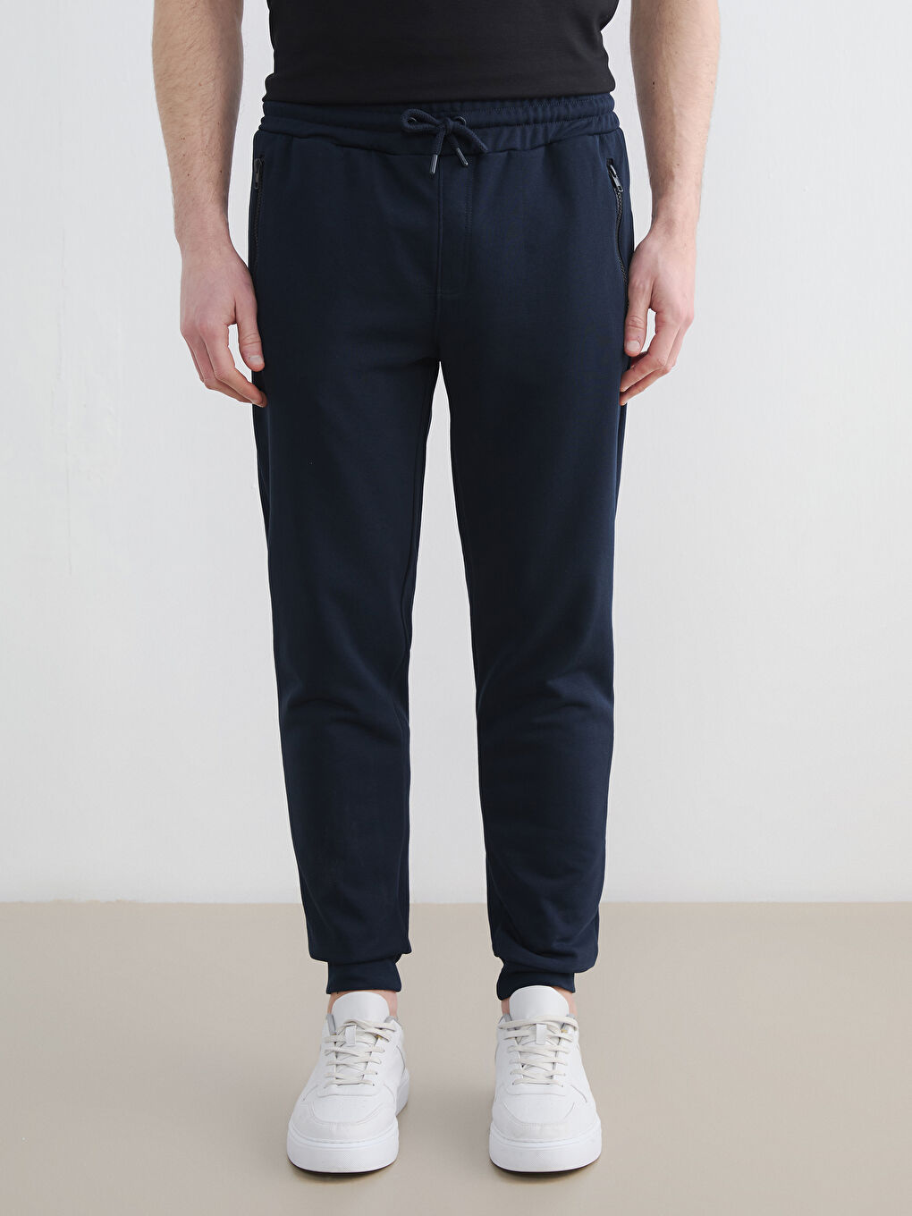 Lacivert Standart Kalıp Erkek Jogger Eşofman Altı-1