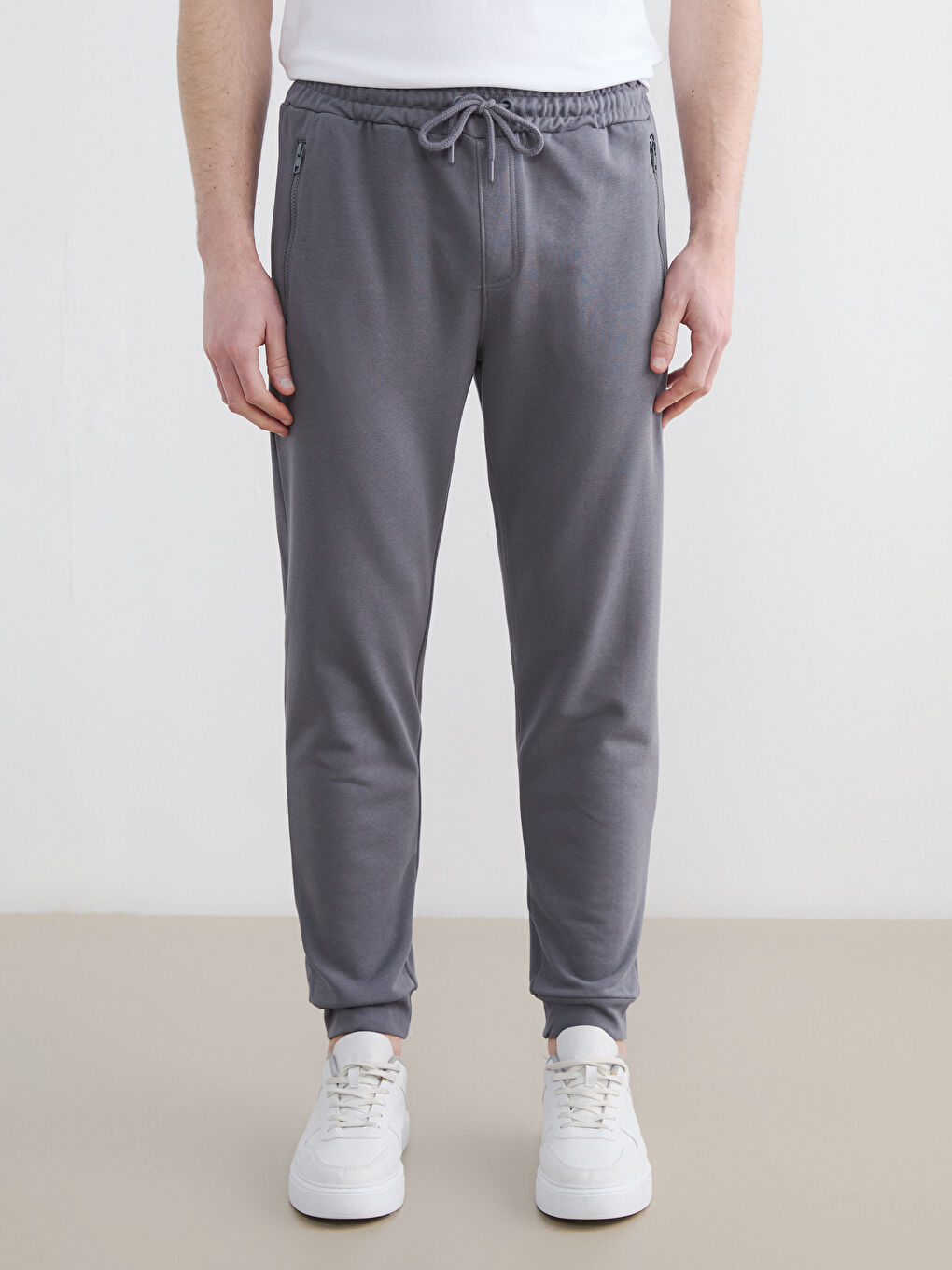 Gri Standart Kalıp Erkek Jogger Eşofman Altı-1