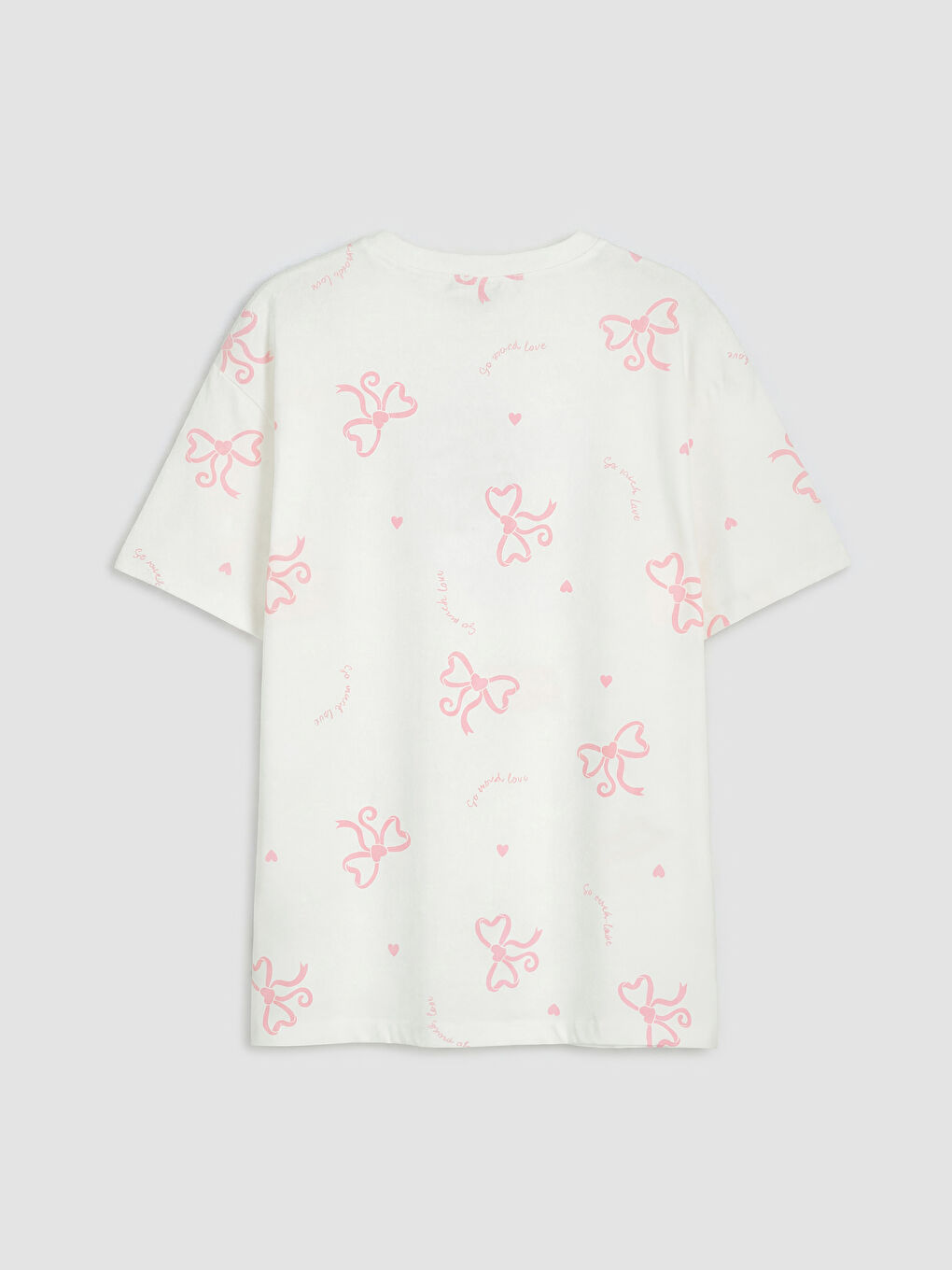 Ekru Fiyonk Baskılı Kız Çocuk Şortlu Pijama Takımı-3