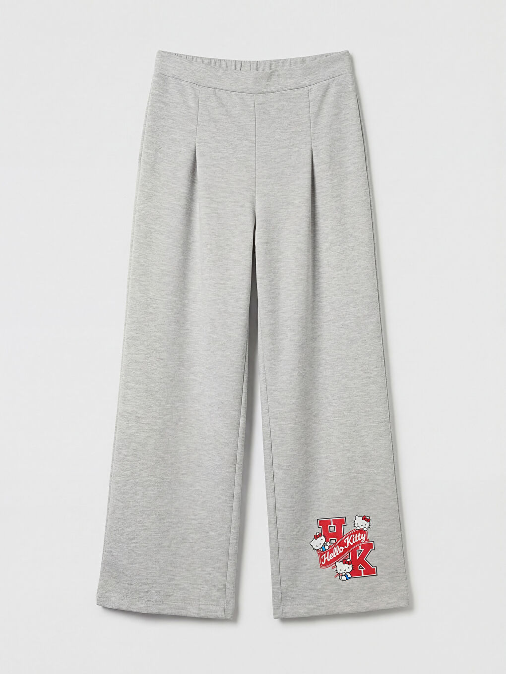 Gri Hello Kitty Baskılı Soft Touch Kız Çocuk Eşofman Altı