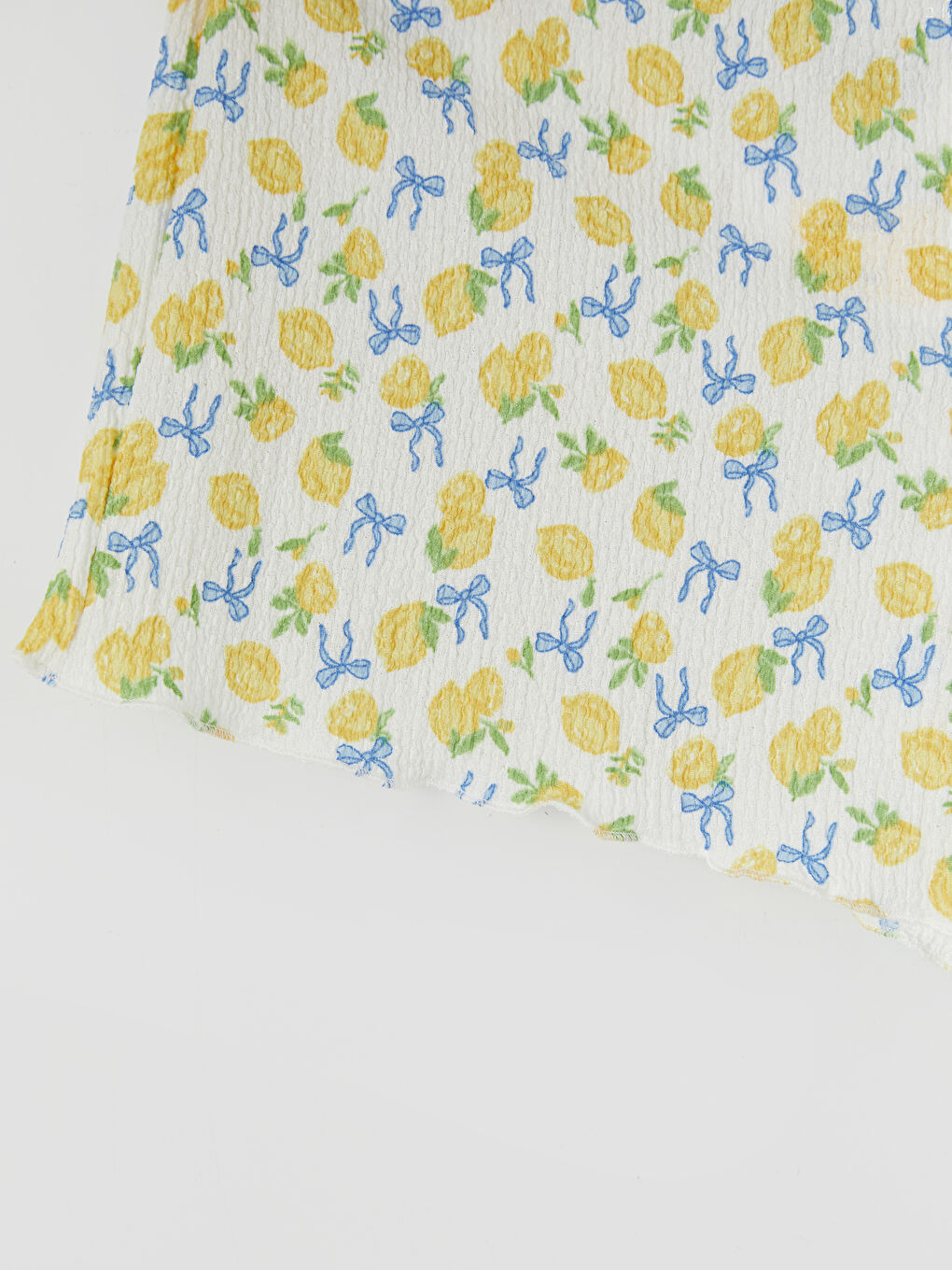 Ekru Desenli Kız Çocuk Şort-2