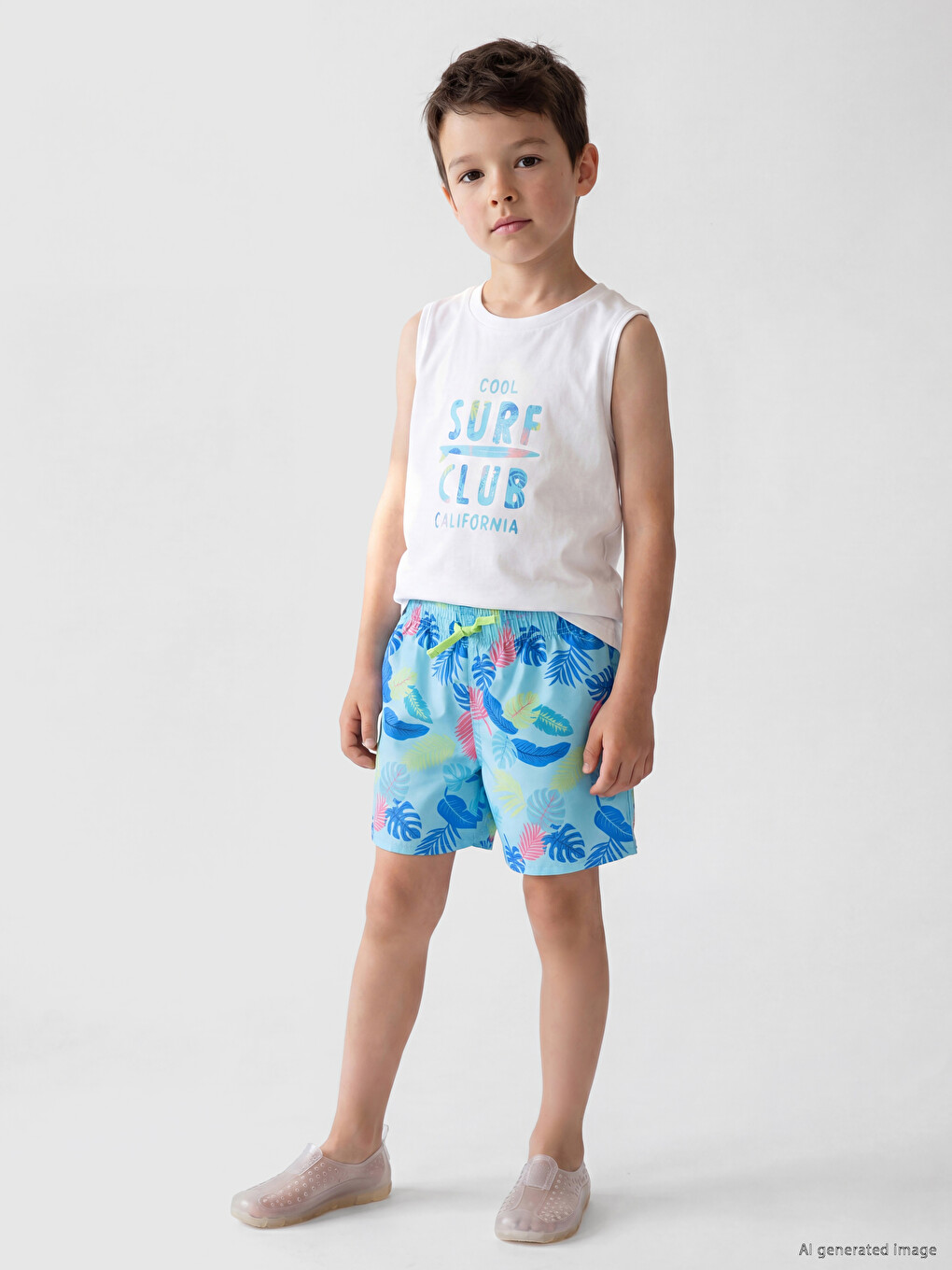 Printed Boys' Swimwear Set