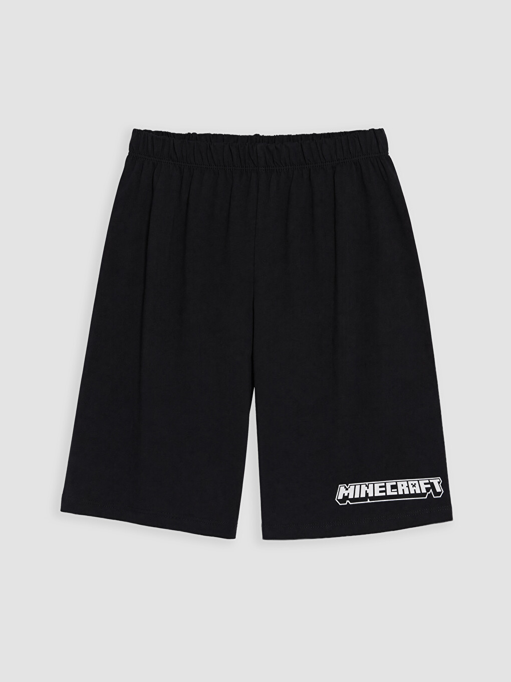 Ekru Minecraft Baskılı Erkek Çocuk Şortlu Pijama Takımı-4