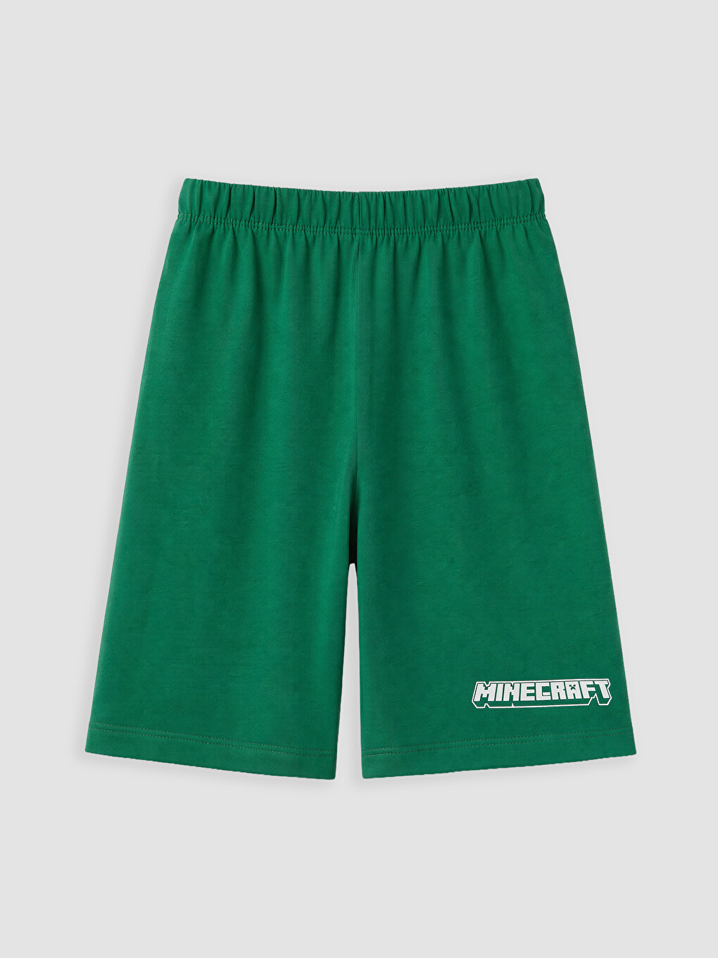 Ekru Minecraft Baskılı Erkek Çocuk Şortlu Pijama Takımı-4