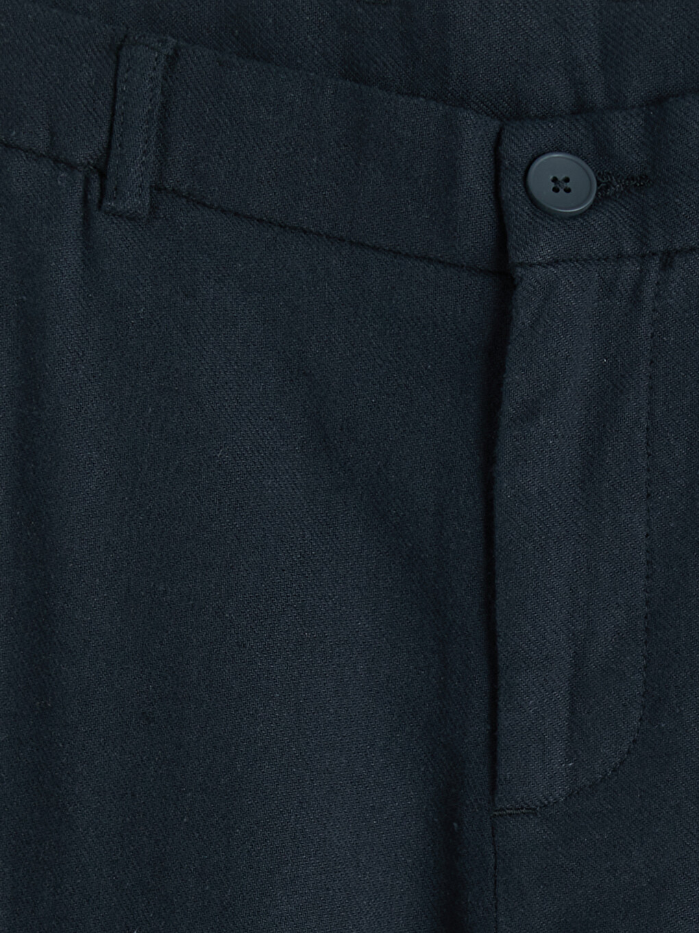 Lacivert Regular Fit %100 Keten Erkek Pantolon-1