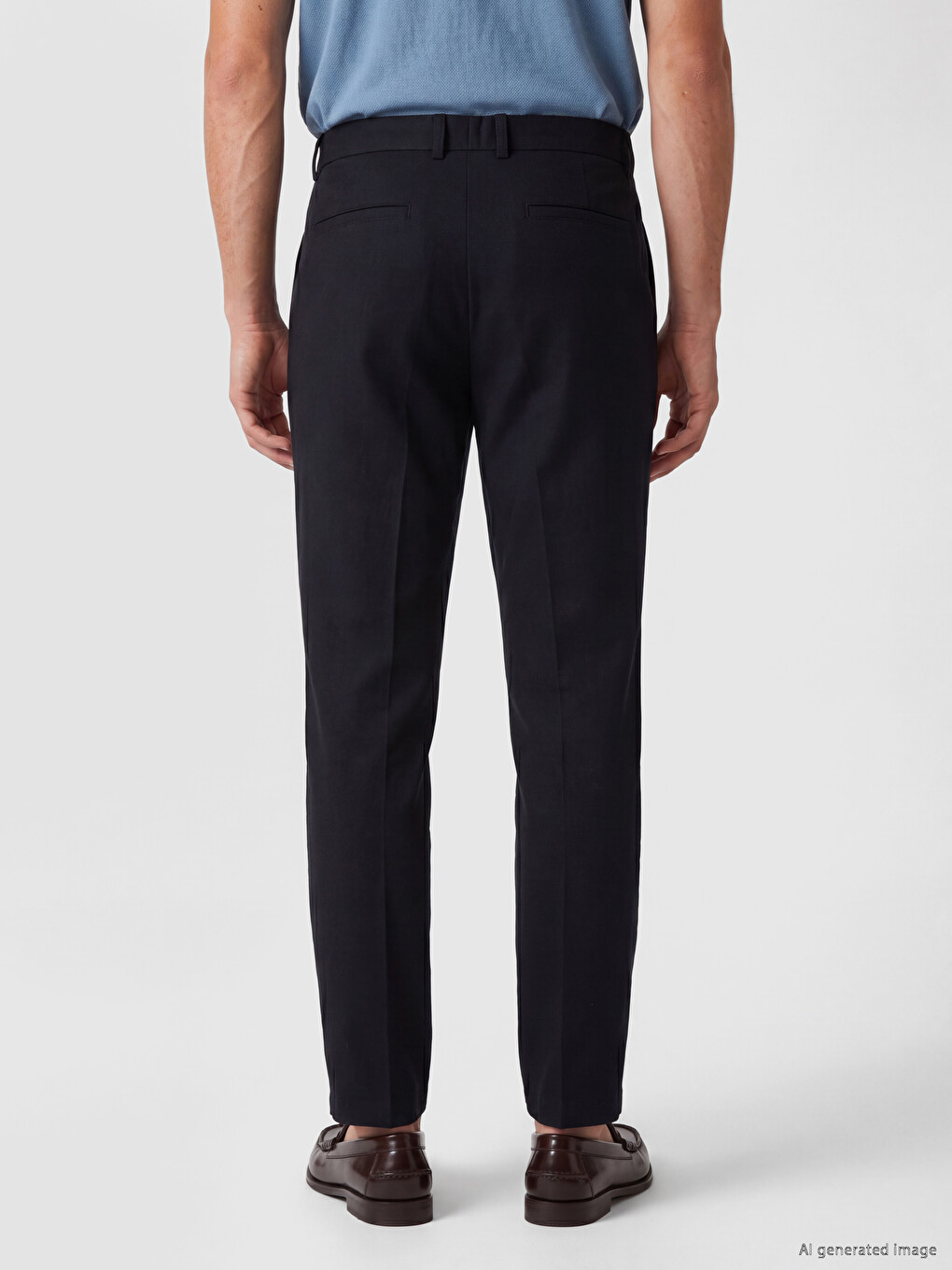 Regular Fit %100 Linen Men's Trousers-3