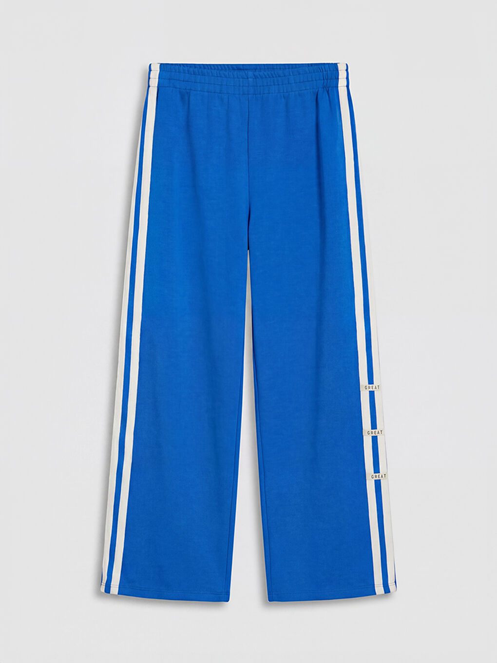 Mavi Geniş Paça Kız Çocuk Soft Touch Eşofman Altı