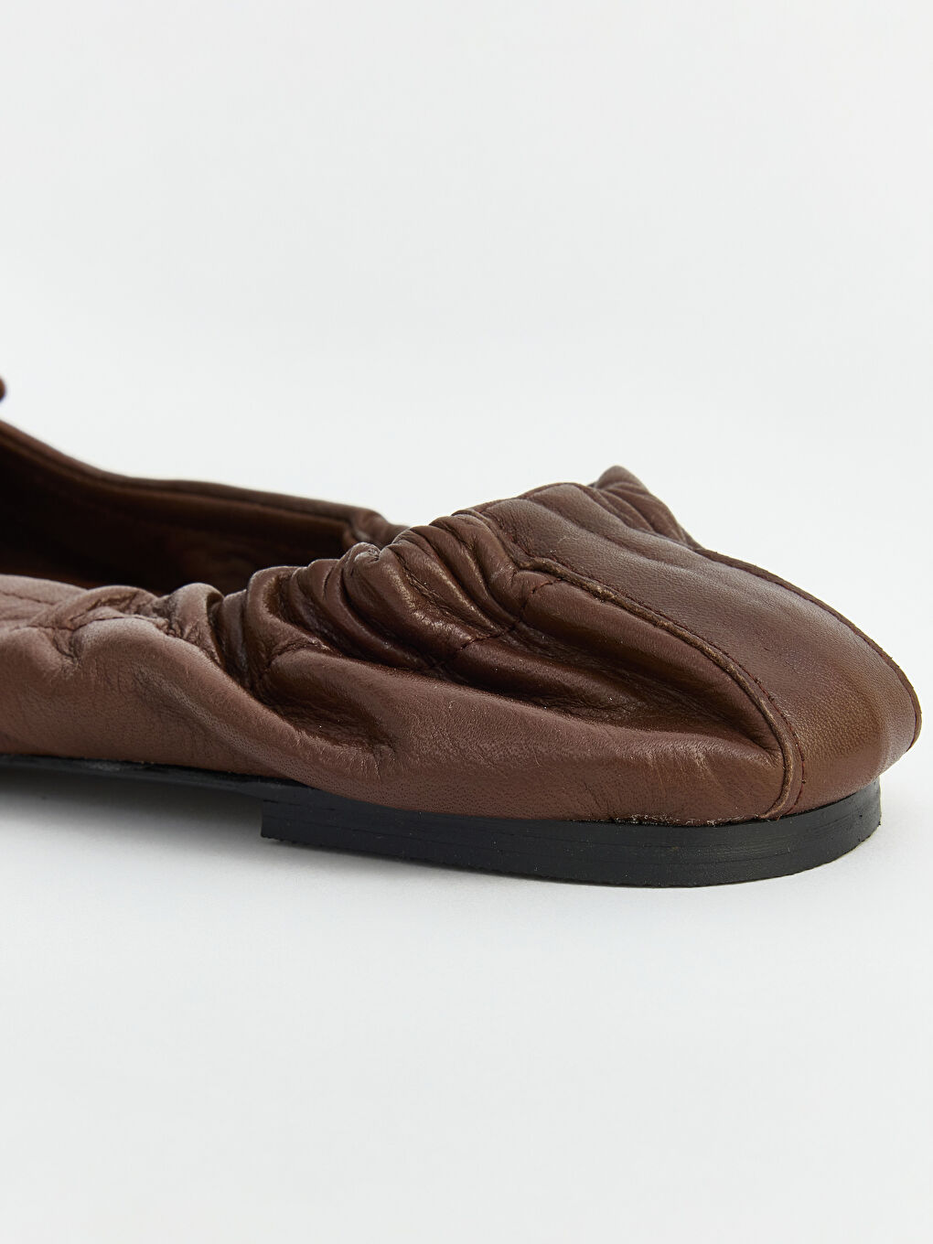 Kahverengi Hakiki Deri Kadın Babet-3