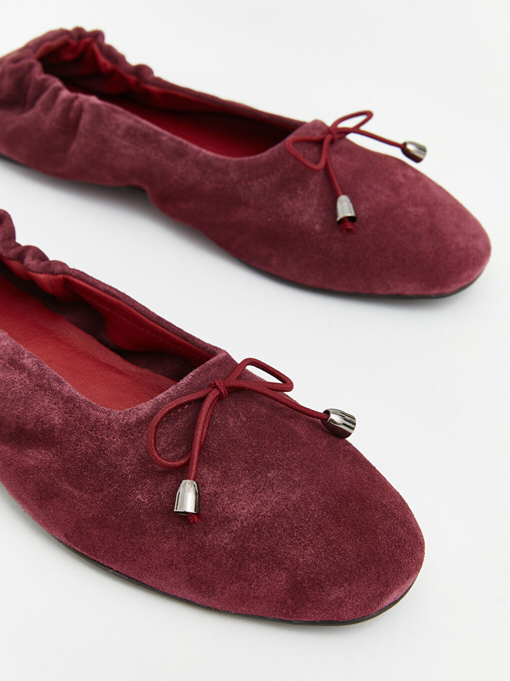 Bordo Süet Kadın Babet-2