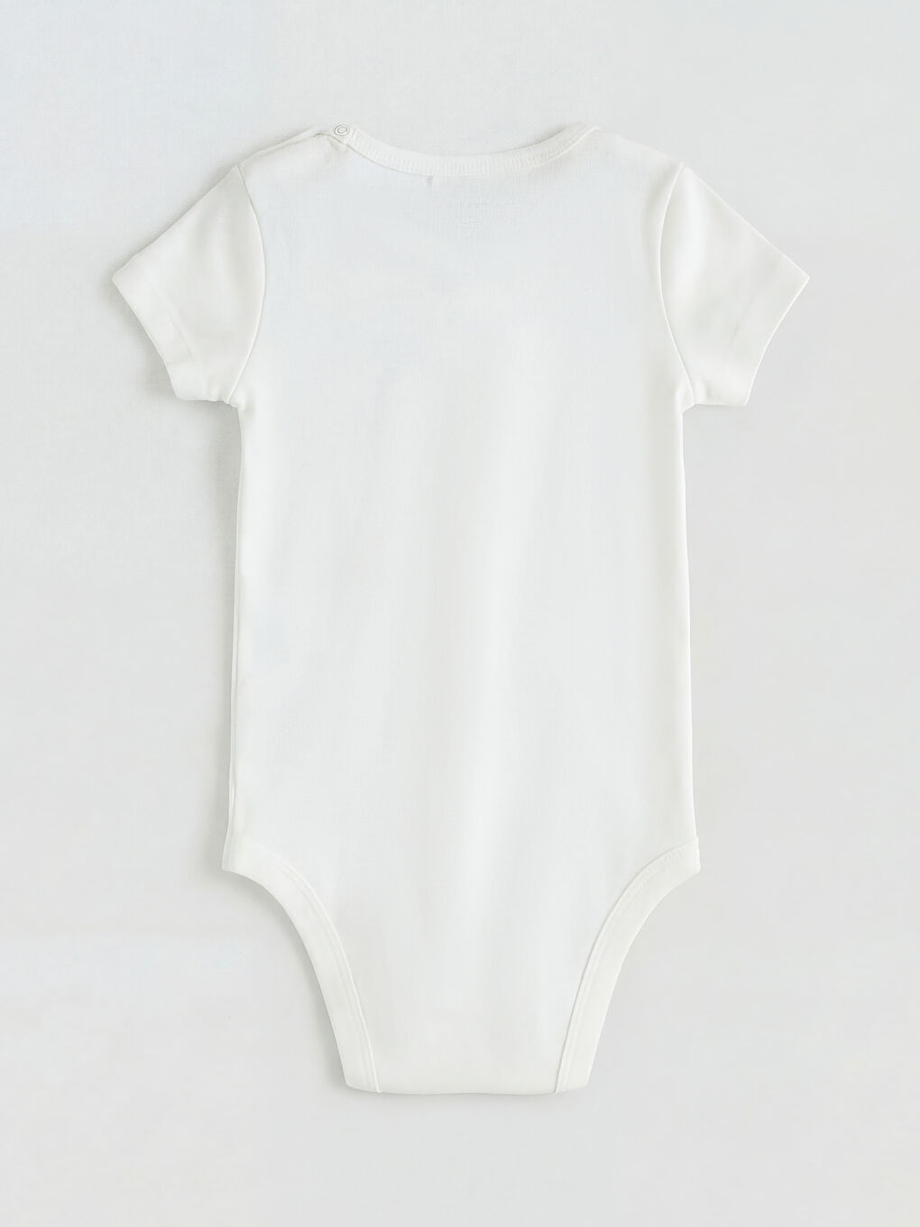 Ekru Bisiklet Yaka Desenli Kız Bebek Çıtçıtlı Body 2'li-4