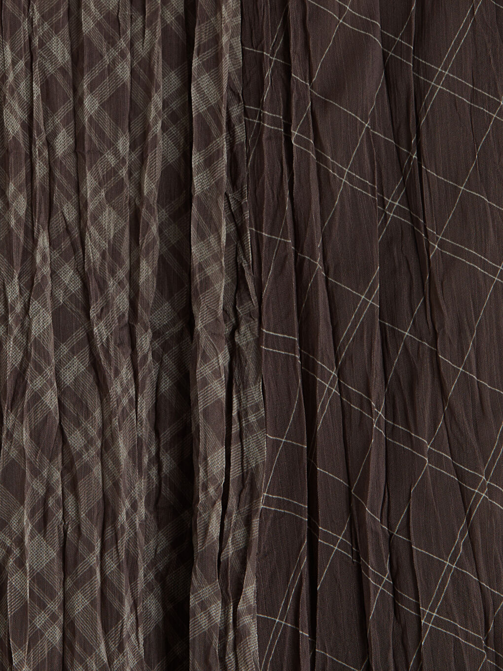 Yeşil Beli Lastikli Ekose Fırfırlı Etek-2