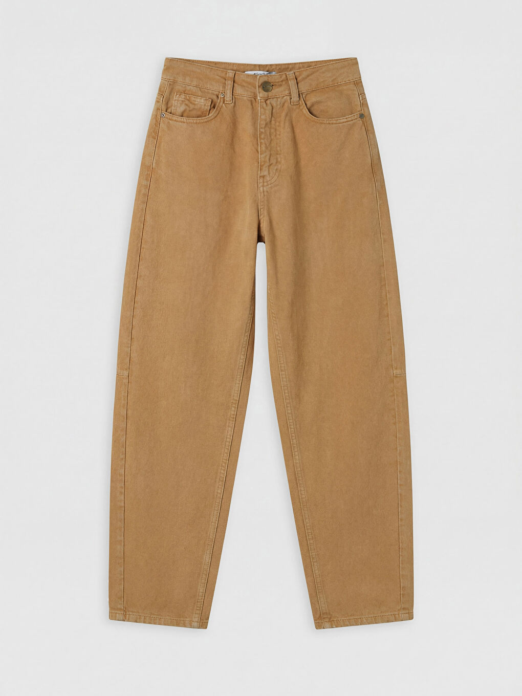 Bej Bol Fit Kadın Jean Pantolon-5