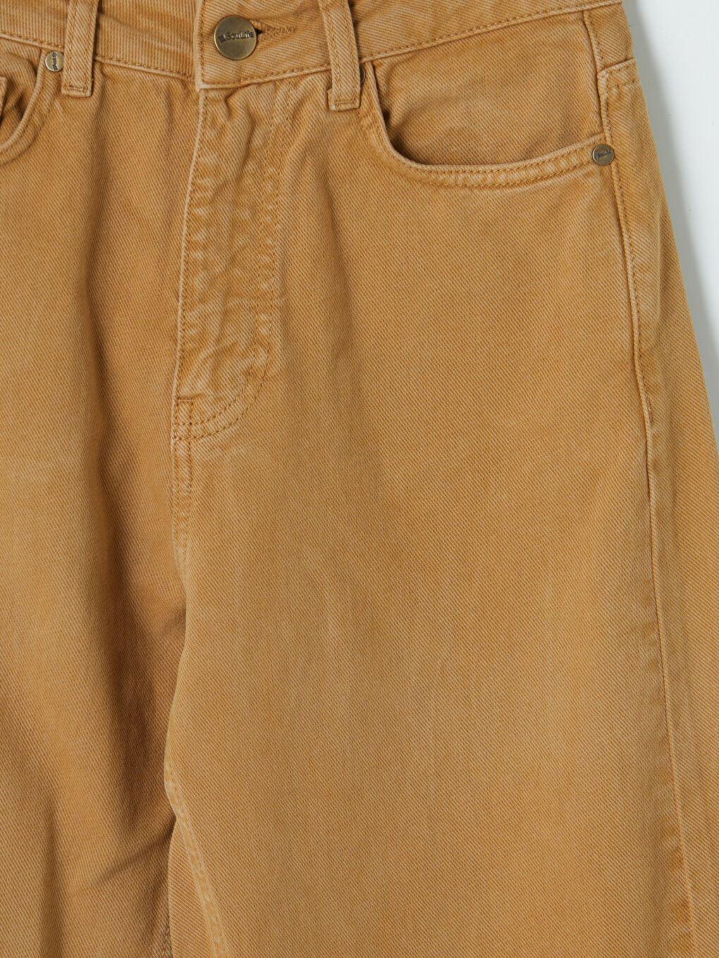 Bej Bol Fit Kadın Jean Pantolon-7