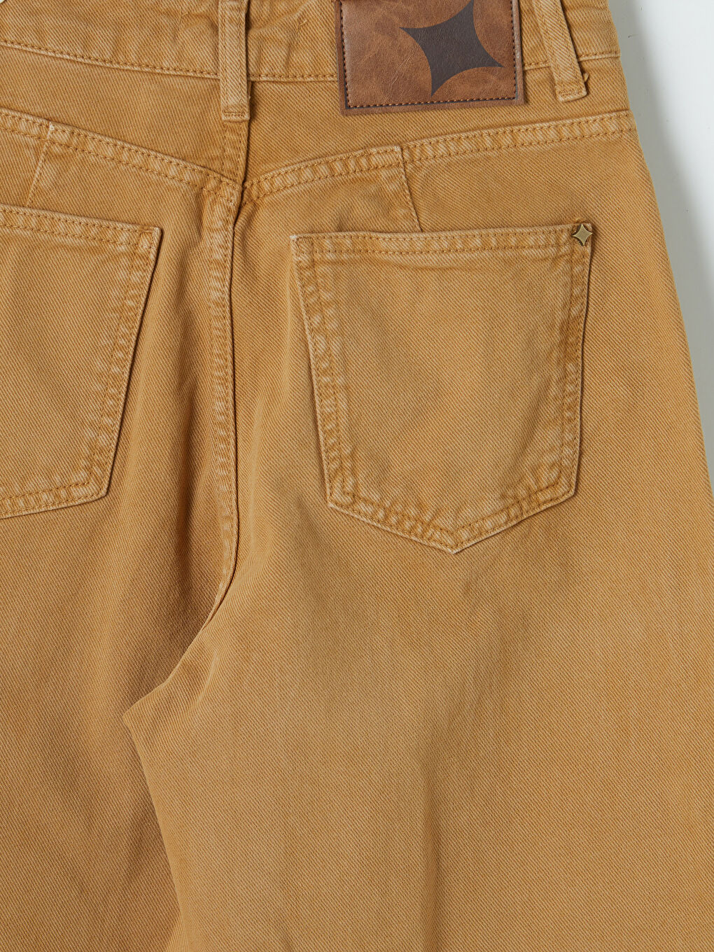 Bej Bol Fit Kadın Jean Pantolon-8