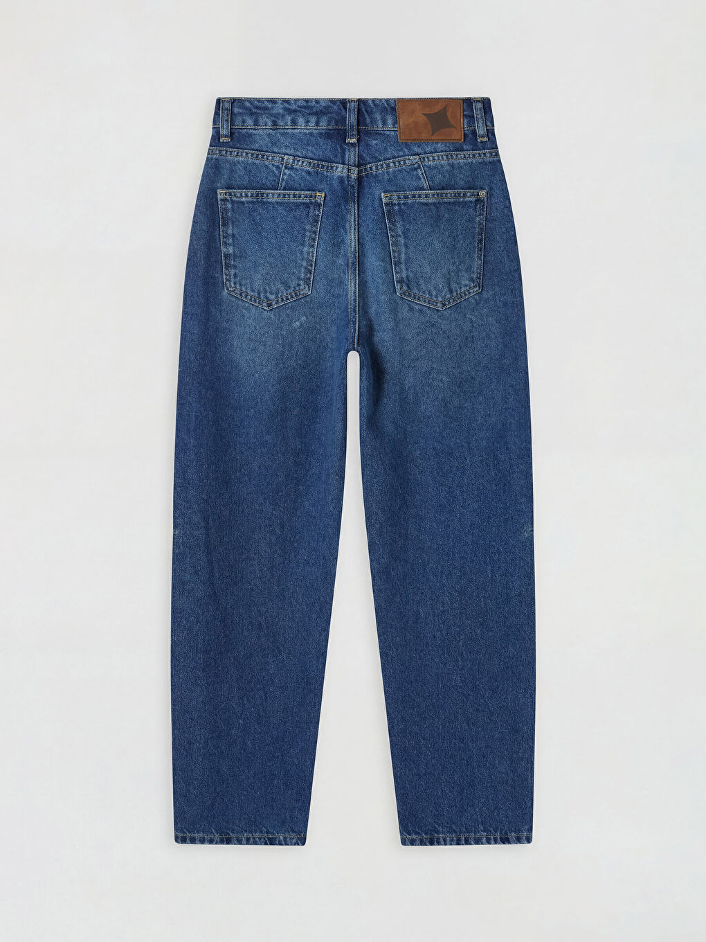 Mavi Yüksek Bel Mom Fit Kadın Jean Pantolon-6