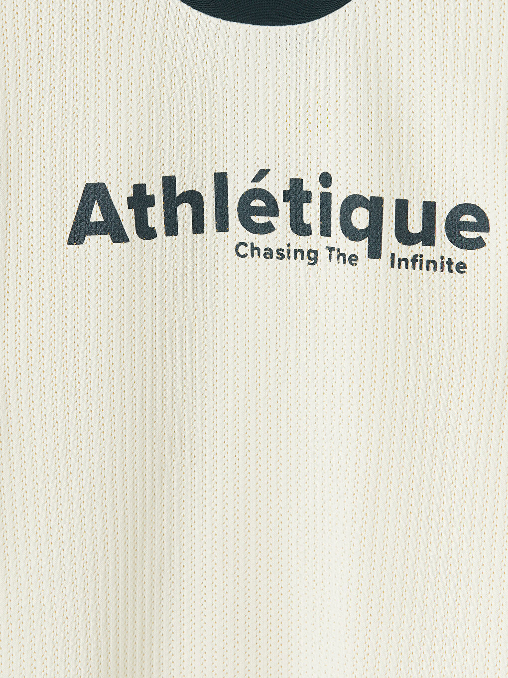 Ekru Relaxed Fit Bisiklet Yaka Baskılı Erkek Tişört-2