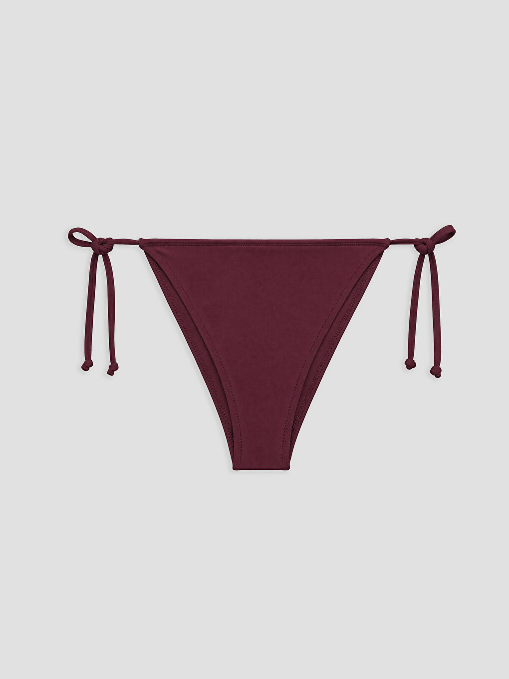 Mürdüm Yanlardan Bağlamalı Kadın Bikini Alt