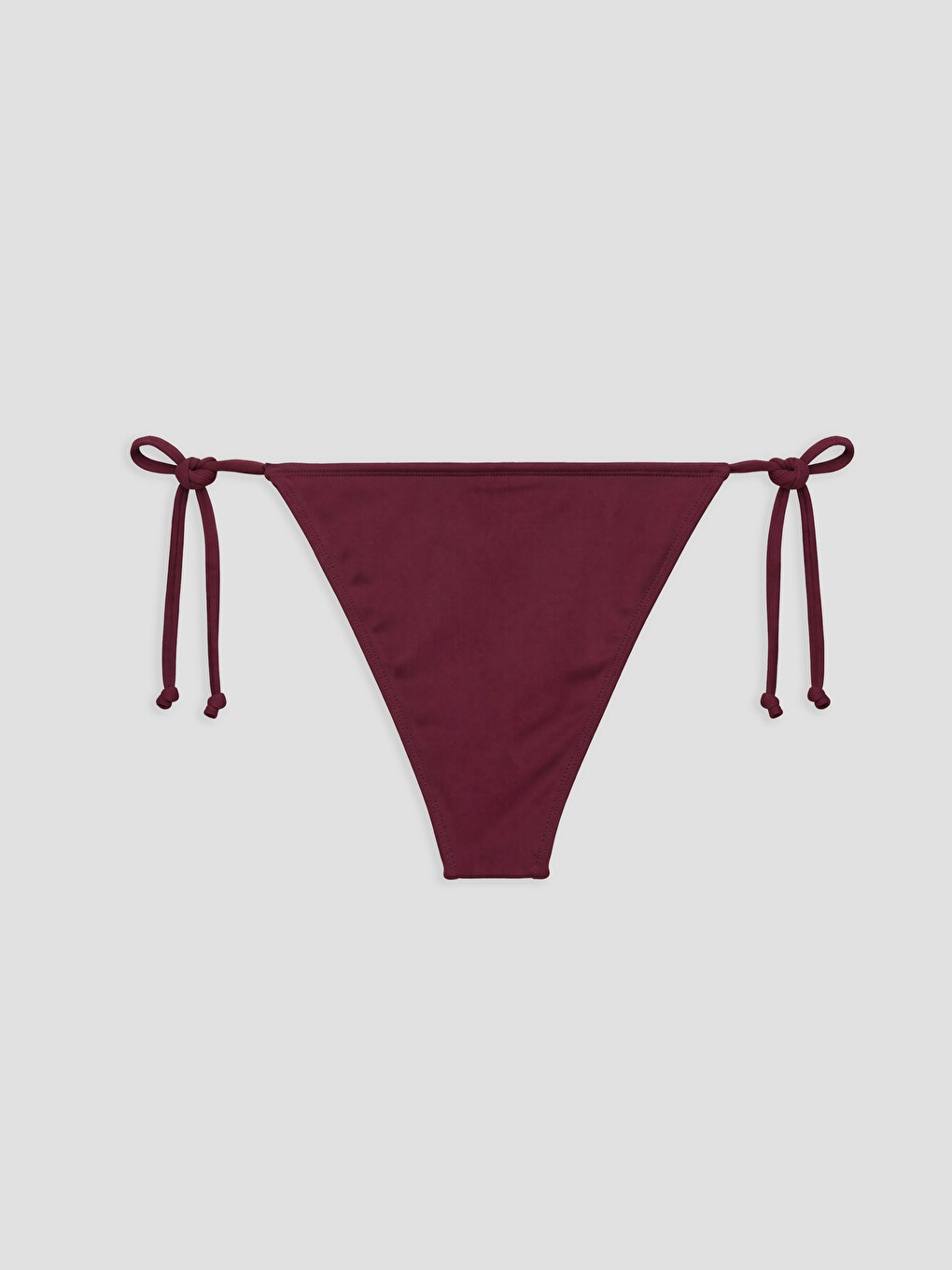 Mürdüm Yanlardan Bağlamalı Kadın Bikini Alt-1